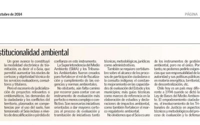 Desafíos de la institucionalidad ambiental