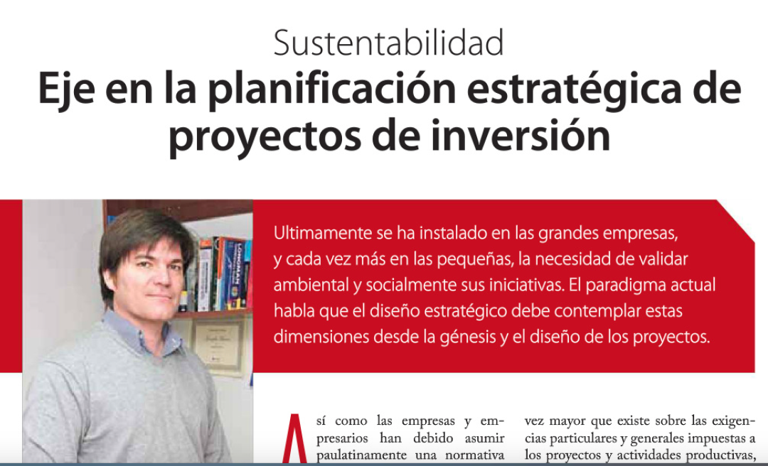 Sustentabilidad: eje en la planificación estratégica de proyectos de inversión