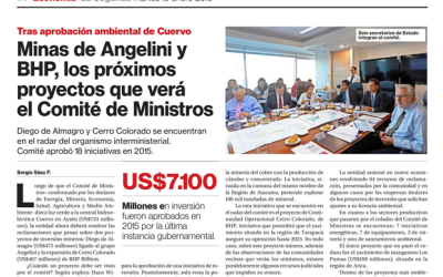 Comité de Ministros deberá resolver proyectos de Angelini y BHP